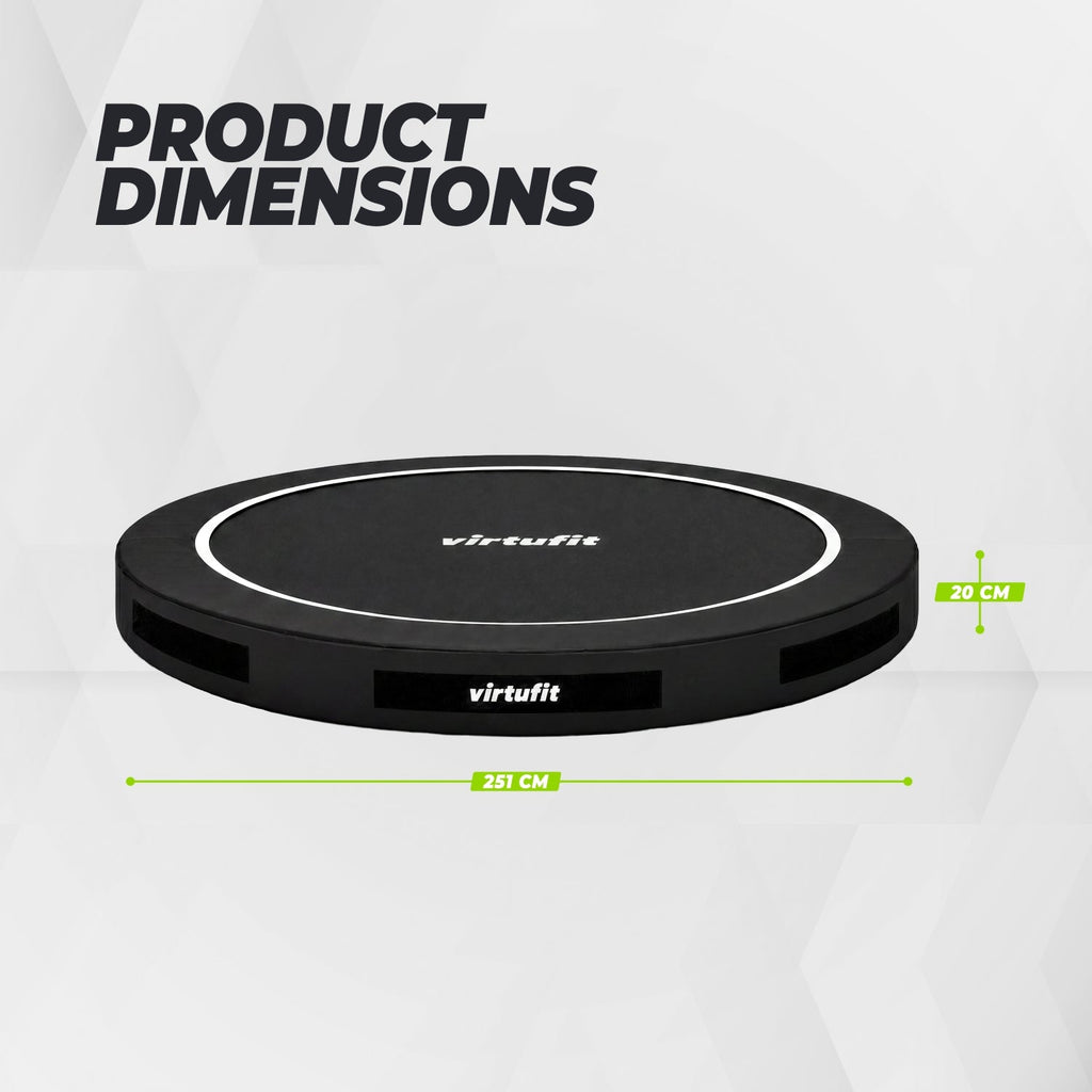 Trampoline Inground VirtuFit 251 cm - Sans Filet de Sécurité