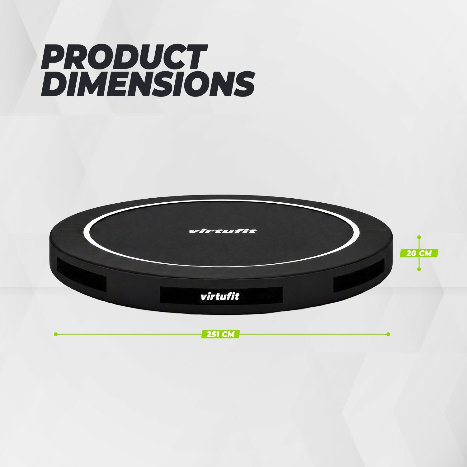 Trampoline Inground VirtuFit 251 cm - Sans Filet de Sécurité