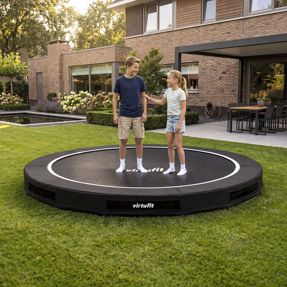 Trampoline Inground VirtuFit 305 cm - Sans Filet de Sécurité - Tweedekans