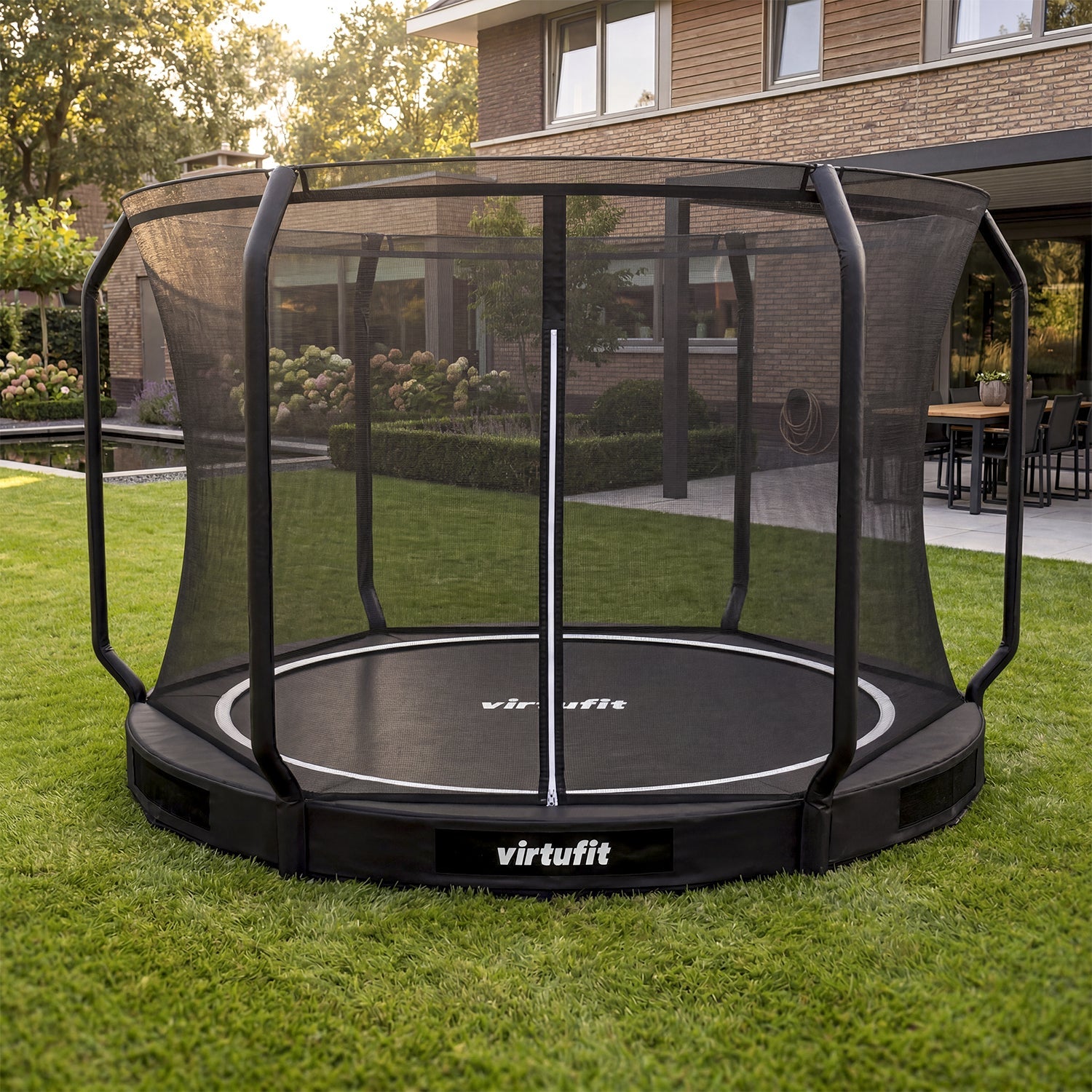 Trampoline enterré VirtuFit 305 cm - Inclusif filet de sécurité