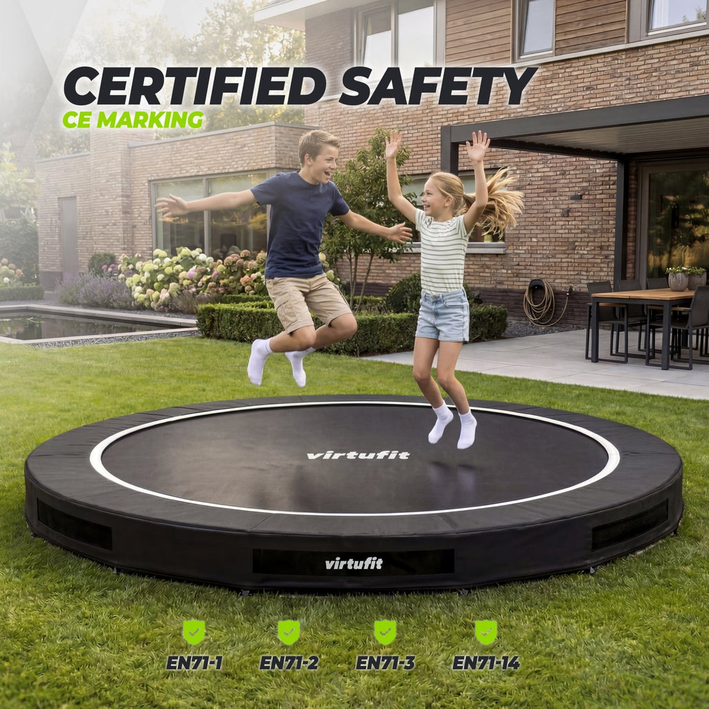 Trampoline Inground VirtuFit 305 cm - Sans Filet de Sécurité - Tweedekans