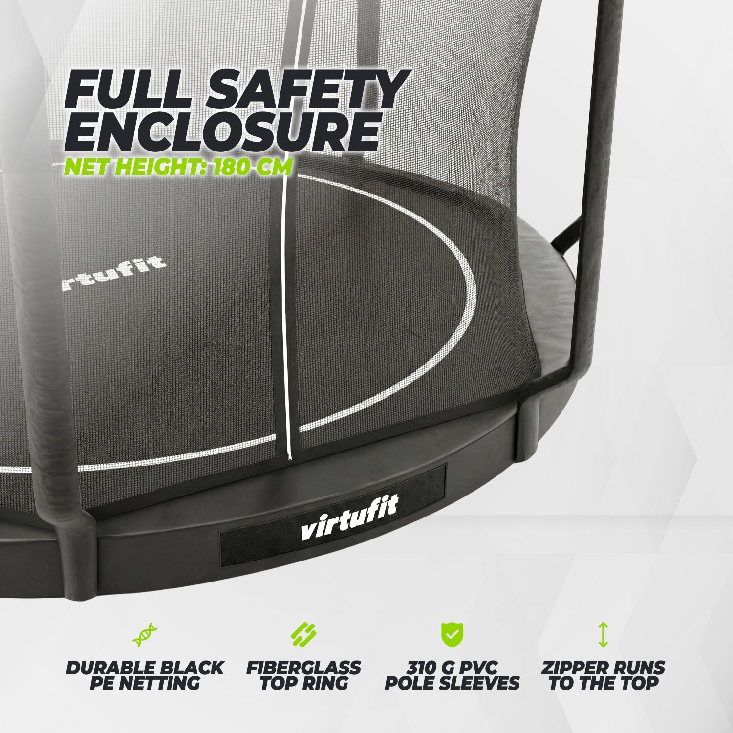 Trampoline encastré VirtuFit 366 cm Inclus avec filet de sécurité