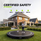 Trampoline Inground VirtuFit 366 cm - Sans Filet de Sécurité