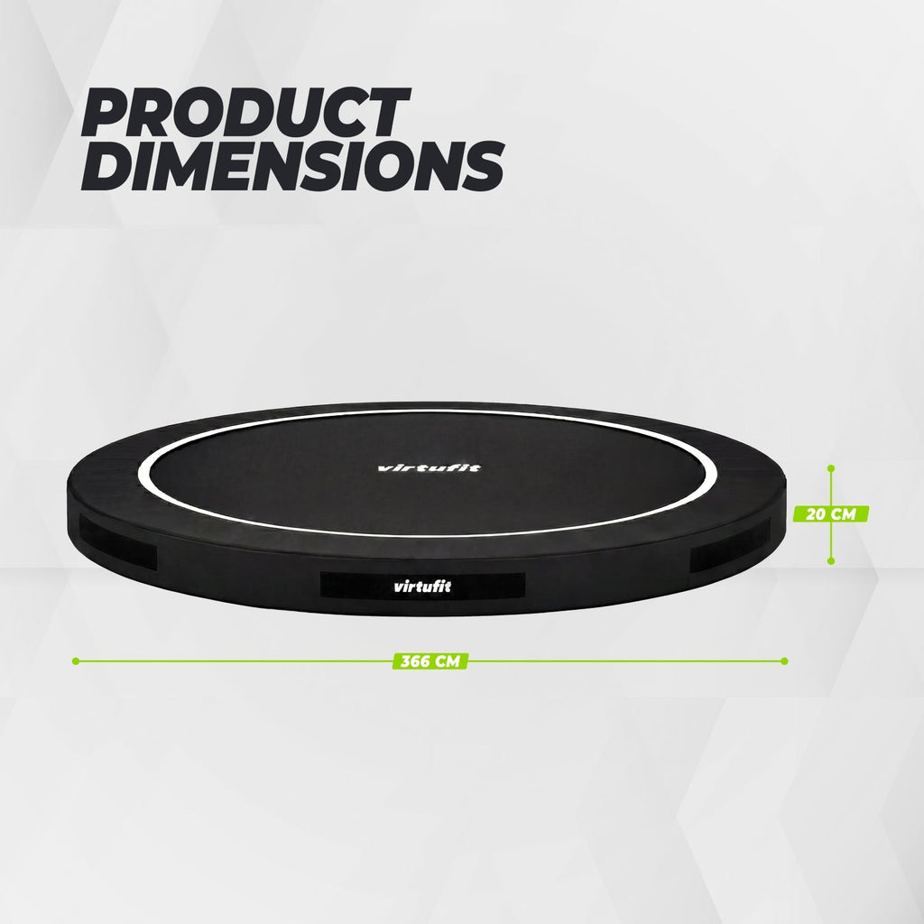 Trampoline Inground VirtuFit 366 cm - Sans Filet de Sécurité