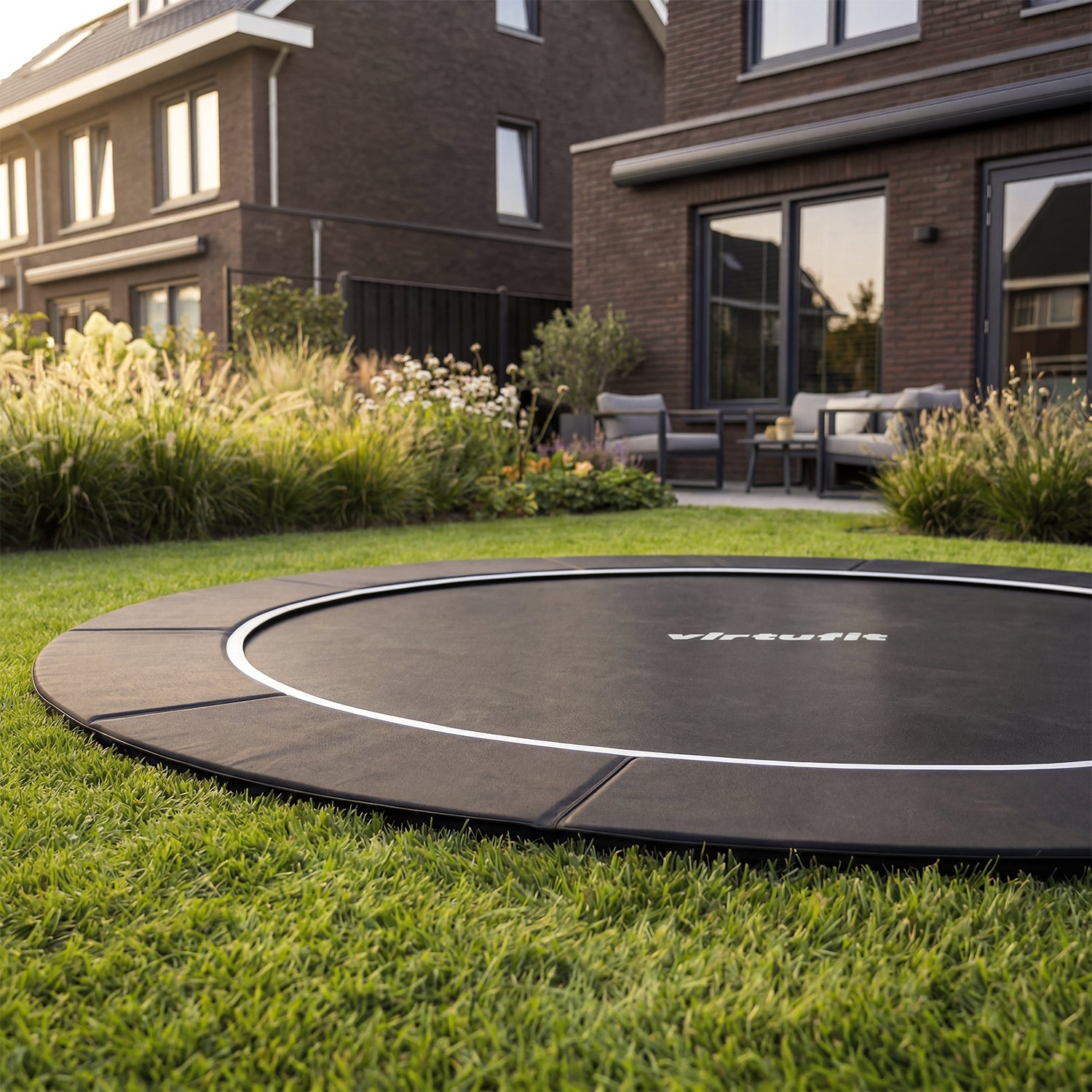 VirtuFit Trampoline de sol 251 cm - Protection bord - Tweedekans