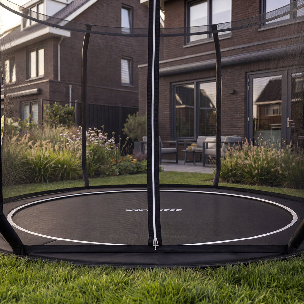 VirtuFit Groundlevel Trampoline 251 cm Inclusief Veiligheidsnet - Tweedekans