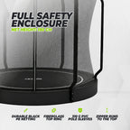 Trampoline VirtuFit Groundlevel 251 cm Inclus avec filets de sécurité