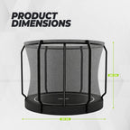Trampoline VirtuFit Groundlevel 251 cm Inclus avec filets de sécurité