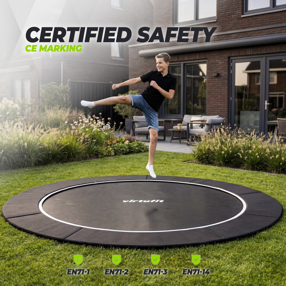 Trampoline VirtuFit Groundlevel 251 cm