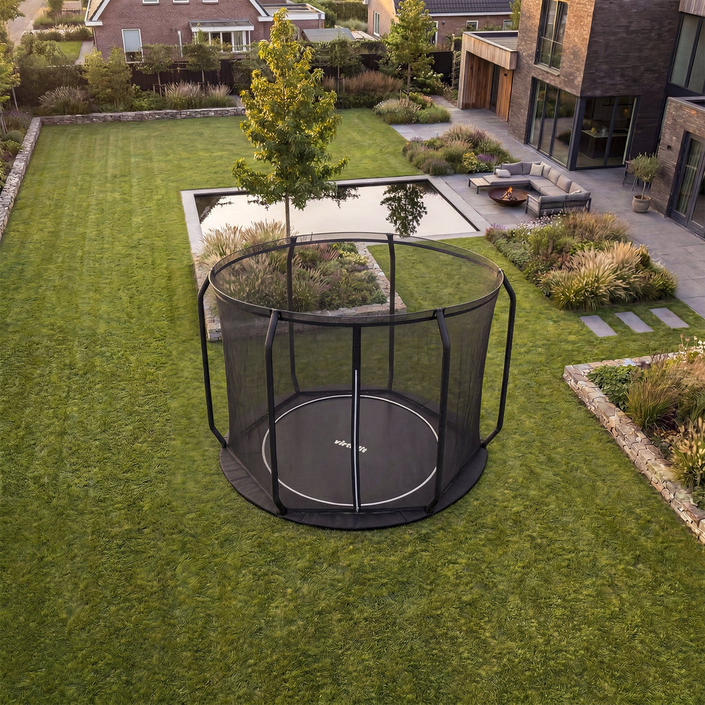 Trampoline VirtuFit Groundlevel 305 cm Inclusif Filet de sécurité