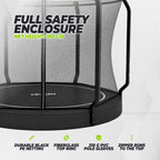 VirtuFit Groundlevel Trampoline 305 cm Inclusief Veiligheidsnet - Tweedekans