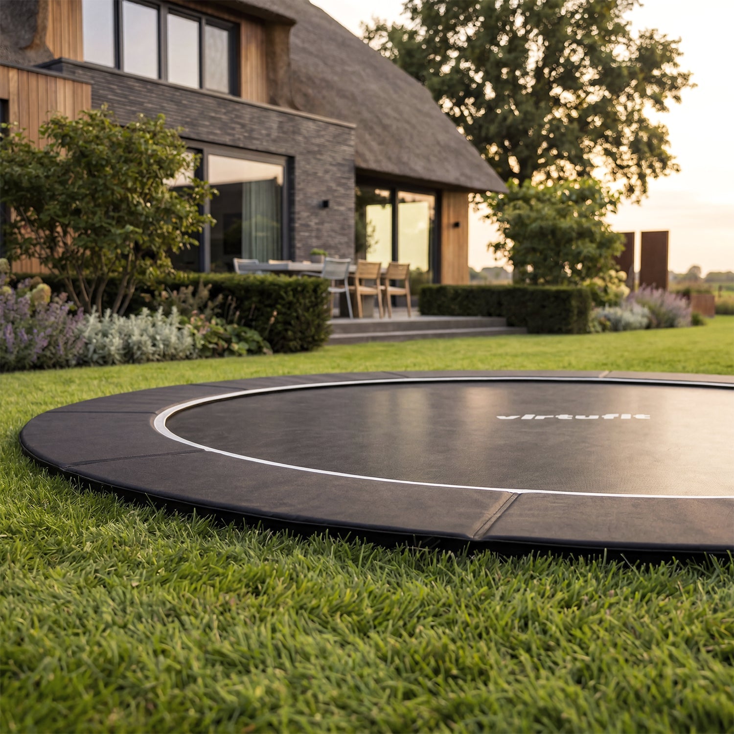 Trampoline VirtuFit Groundlevel 366 cm - Bord de protection