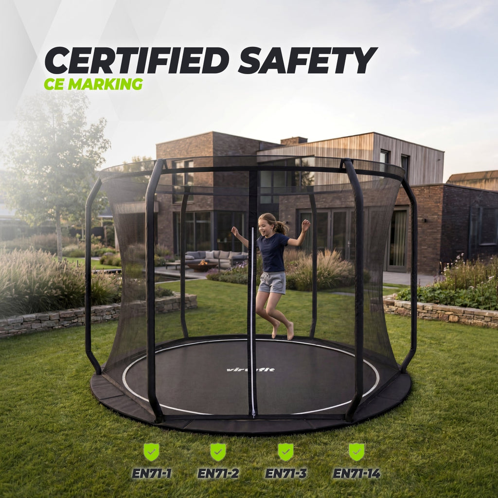 VirtuFit Filet de sécurité enterré/niveau du sol Trampoline 305 cm