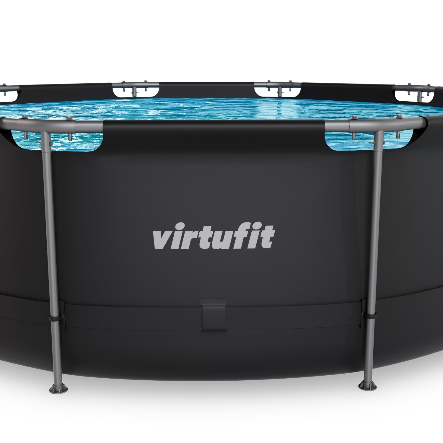 VirtuFit Rond Zwembad - Ø366 x 100 cm - Antraciet - Inclusief Filterpomp - Tweedekans - Afbeelding 13