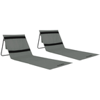 VirtuFit Strandmat - Grijs - Set van 2 - Hoofdafbeelding
