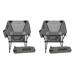 VirtuFit Camping Stoel Compact - Opvouwbaar - Grijs - Set van 2