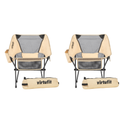 VirtuFit Camping Stoel Compact - Opvouwbaar - Beige - Set van 2 - Hoofdafbeelding