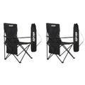 VirtuFit Opvouwbare Camping Stoel - Zwart - Set van 2