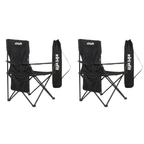 VirtuFit Opvouwbare Camping Stoel - Zwart - Set van 2