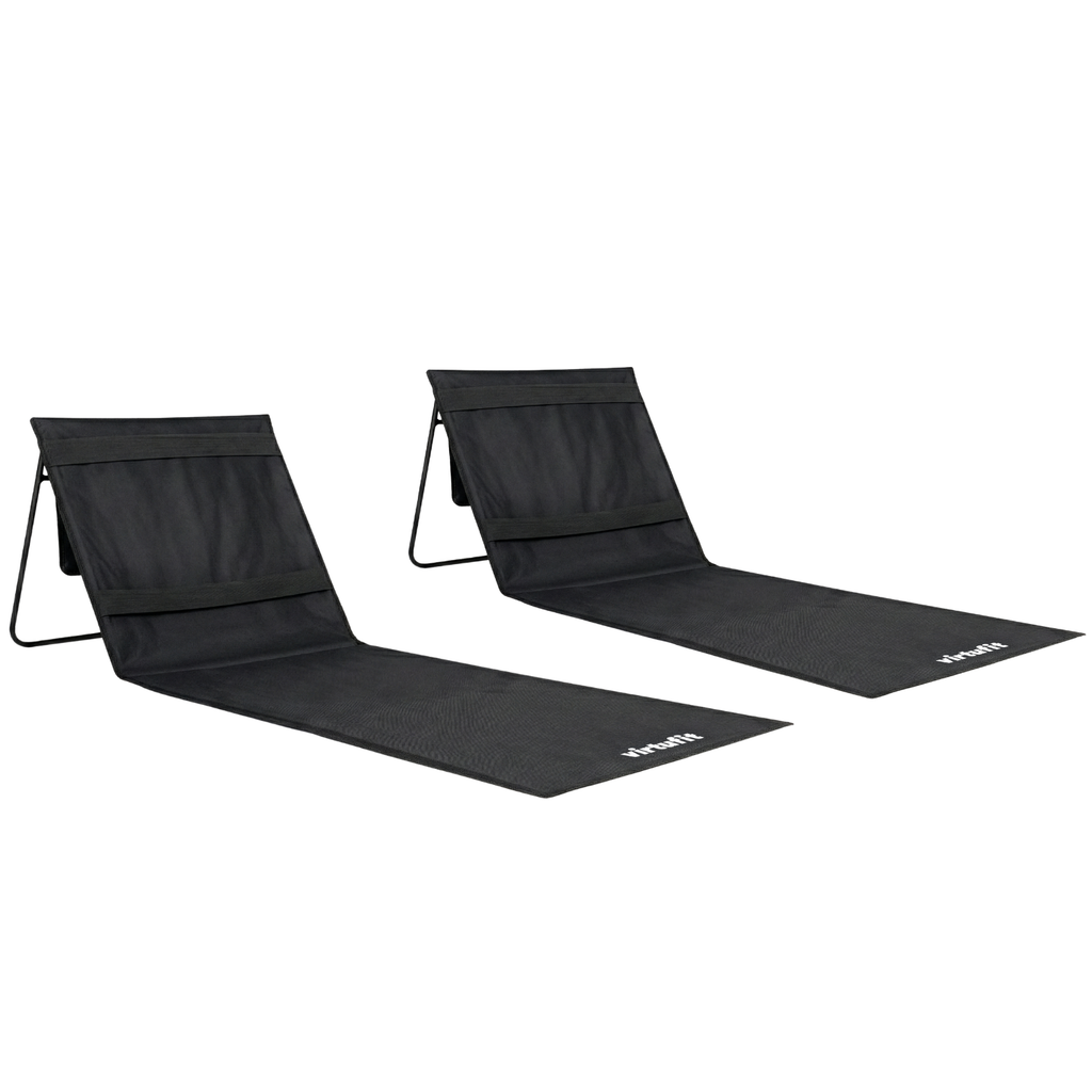 VirtuFit Strandmat - Zwart - Set van 2