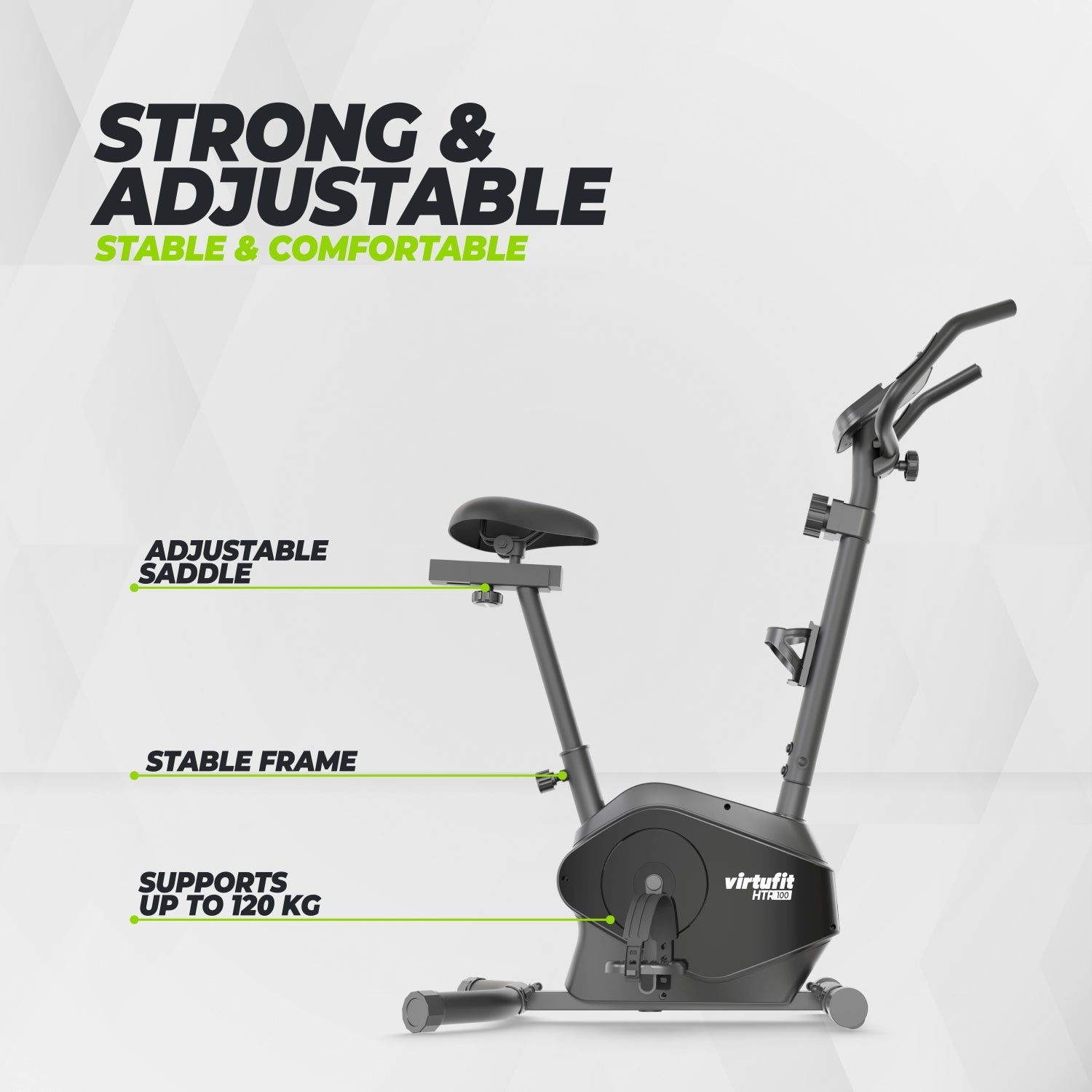 VirtuFit HTR100 Hometrainer - Voor lange gebruikers - 2026 model (HTR 1.0) - Afbeelding 7