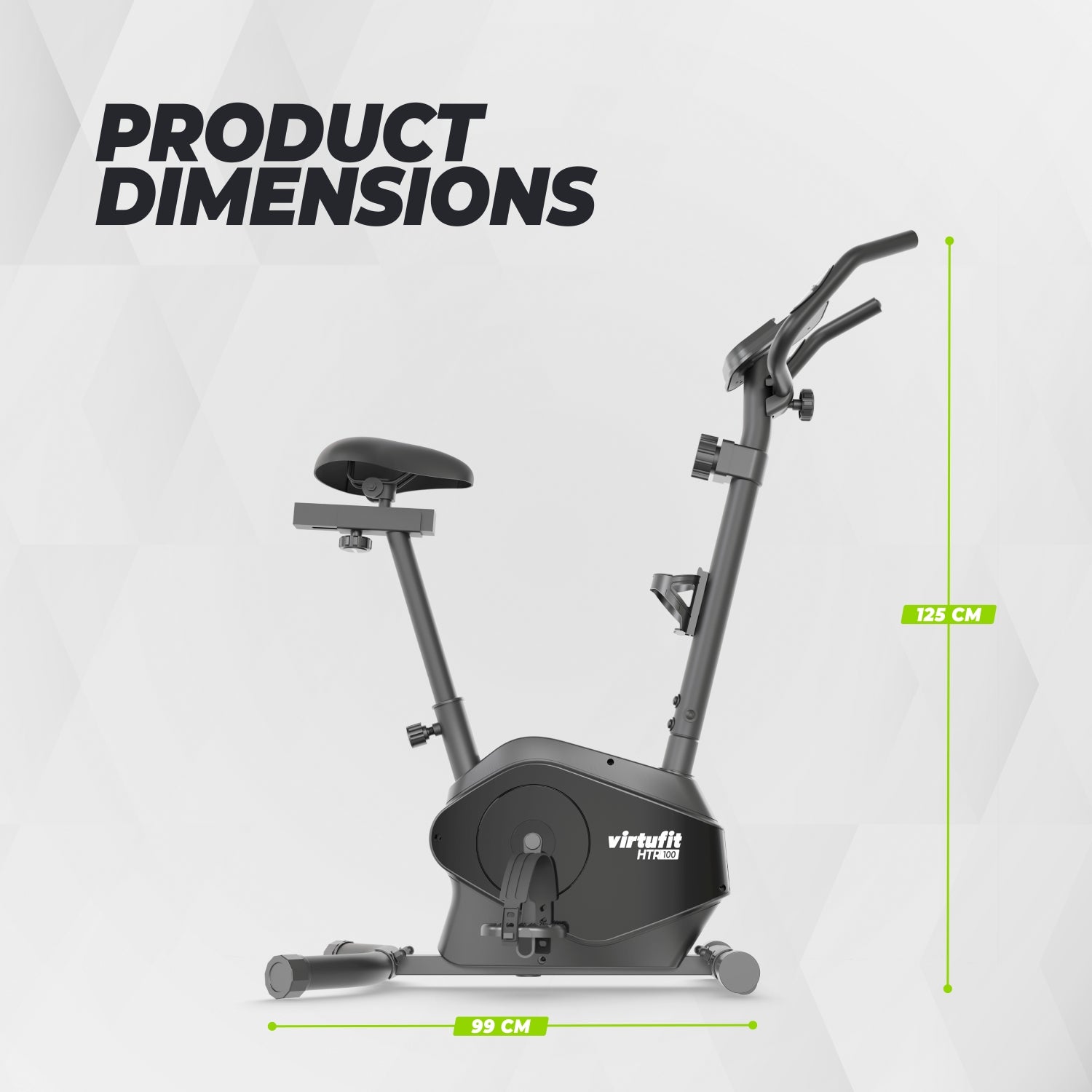 VirtuFit HTR100 Hometrainer - Voor lange gebruikers - 2026 model (HTR 1.0) - Afbeelding 9