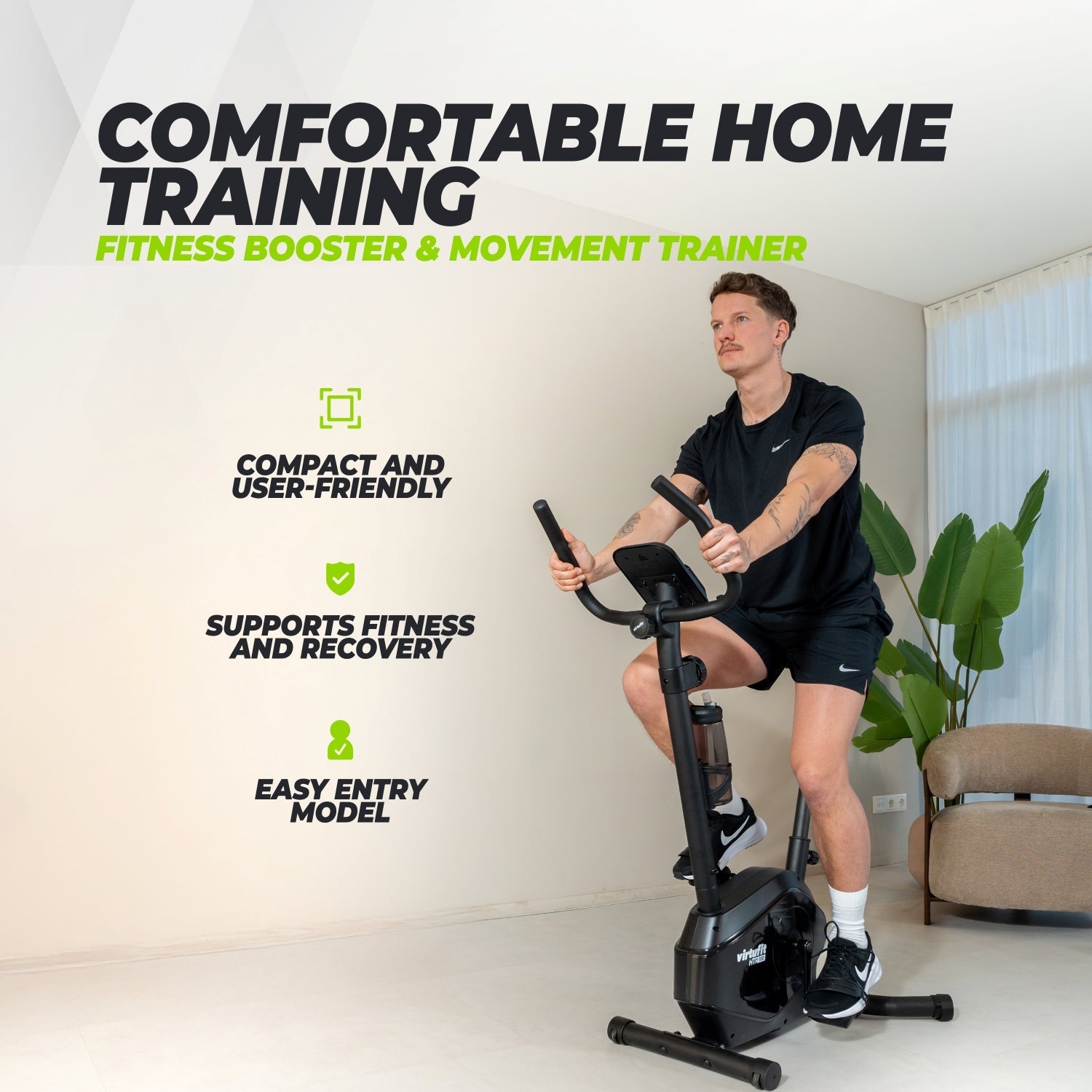 VirtuFit HTR100 Hometrainer - Voor lange gebruikers - 2026 model (HTR 1.0) - Detail