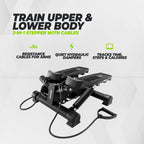 VirtuFit ST10 2-in-1 Side Stepper - avec ordinateur et câbles de résistance