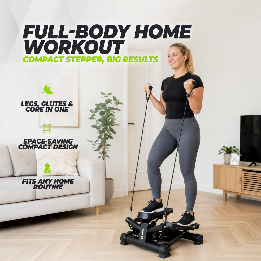 VirtuFit ST10 2-in-1 Side Stepper - avec ordinateur et câbles de résistance