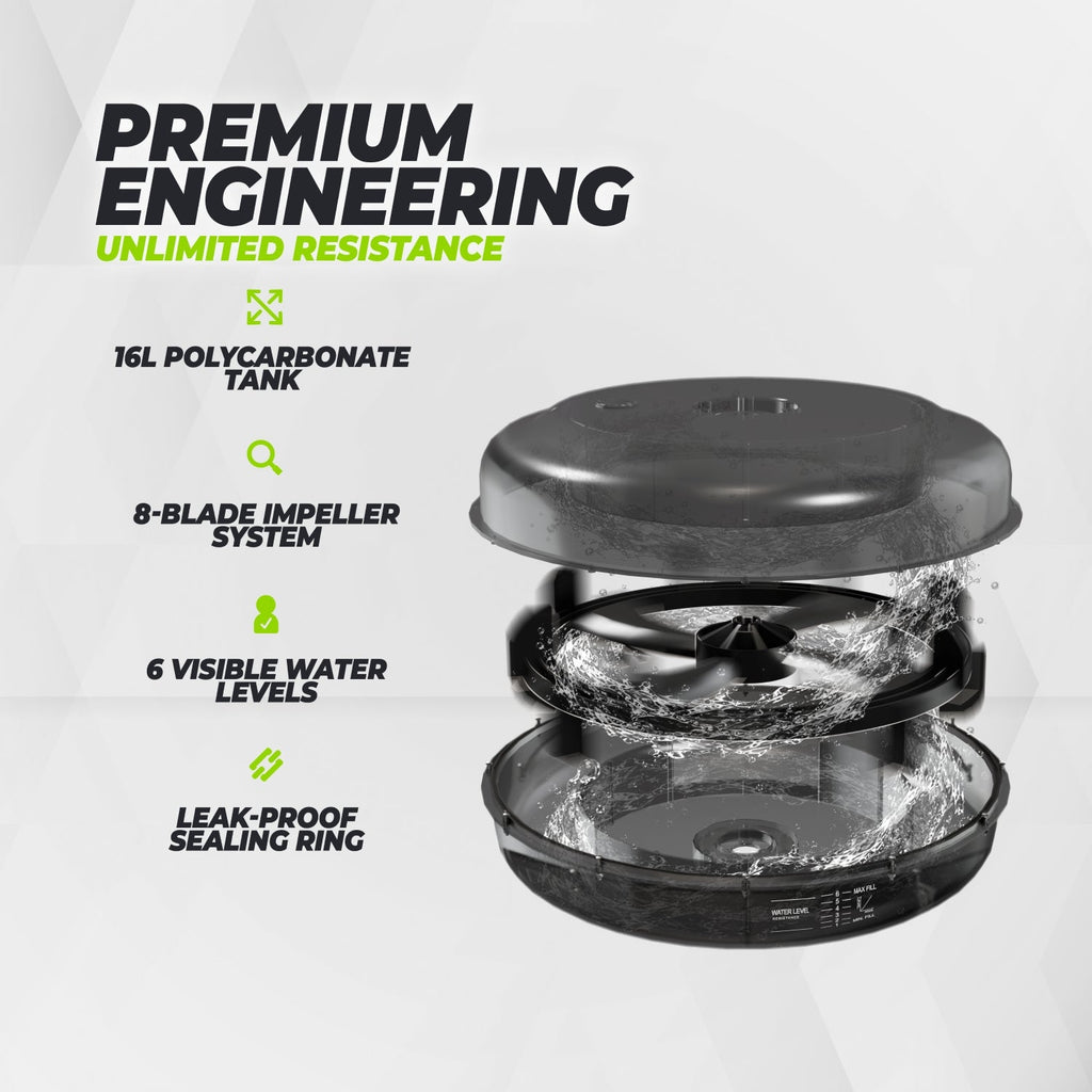 VirtuFit Elite Water Resistance Roeitrainer - Black Edition - Afbeelding 7