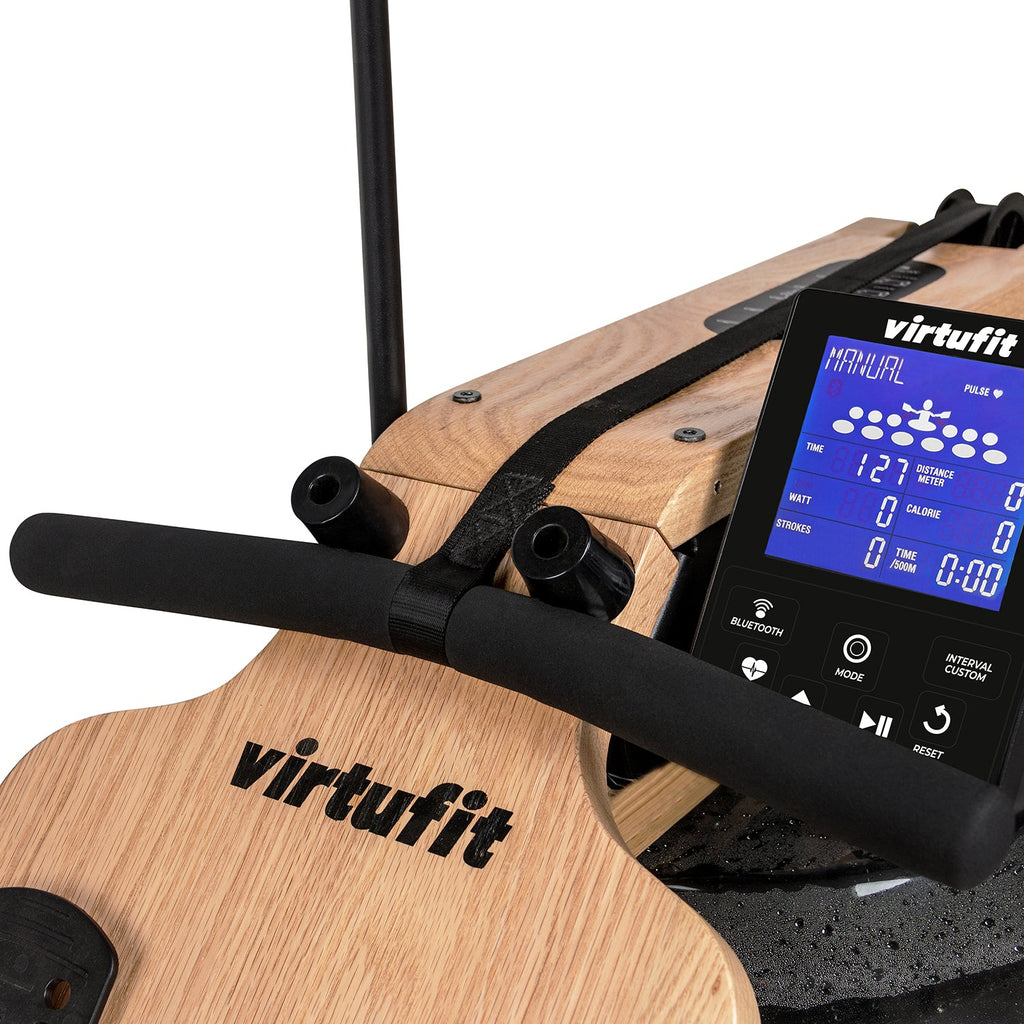 VirtuFit Elite Water Resistance Houten Roeitrainer - Hout/Oak - Afbeelding 17