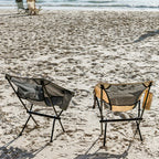 Chaise de camping VirtuFit Compact - Pliable - Beige - Lot de 2