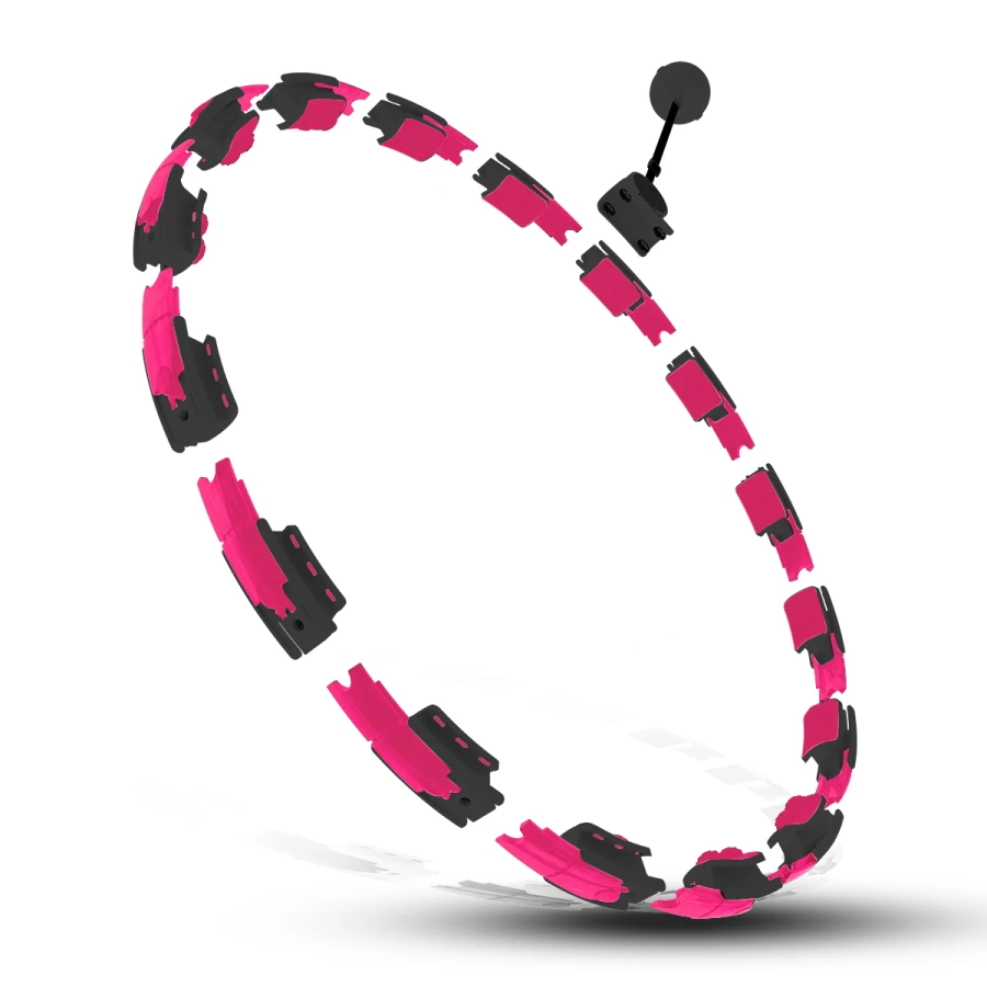HMS Cerceau de Fitness - Aimants, Poids & Compteur - Noir/Rose - Tweedekans