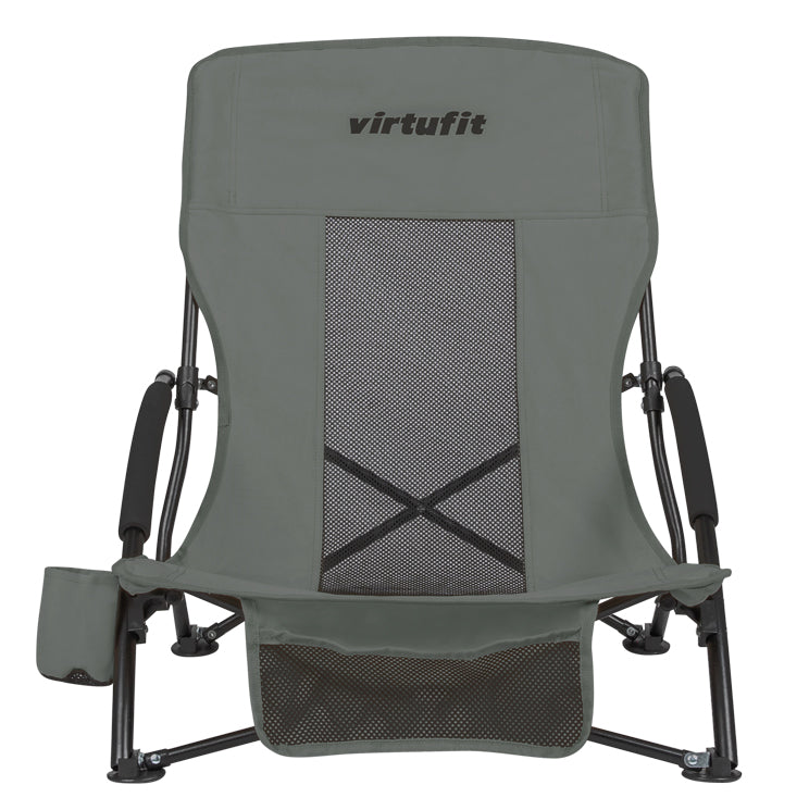VirtuFit Chaise de Plage Pliable - Gris - Occasion
