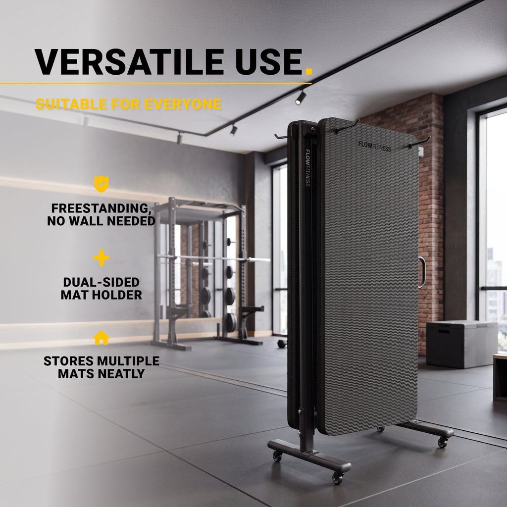 Étagère Flow Fitness pour tapis de fitness - Noir