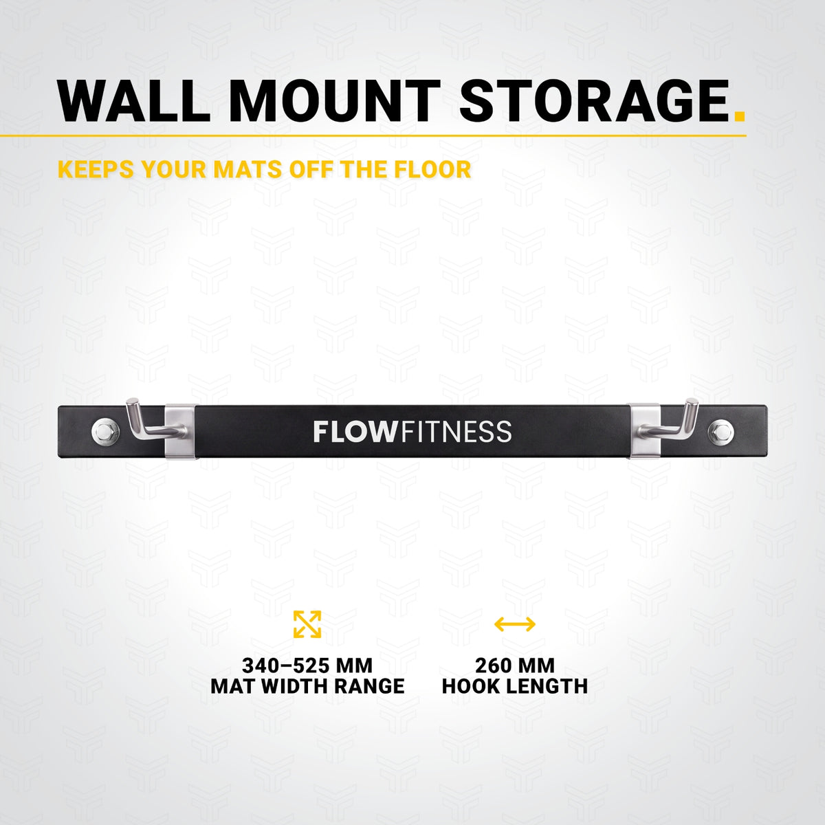 Flow Fitness Étagère murale pour tapis de fitness - Rangement - Montage mural