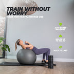 VirtuFit Anti-Burst Fitness Ball Pro – Avec Pompe – Noir – 65 cm
