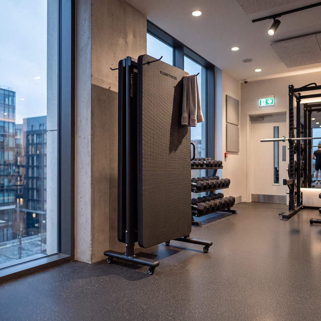 Étagère Flow Fitness pour tapis de fitness - Noir
