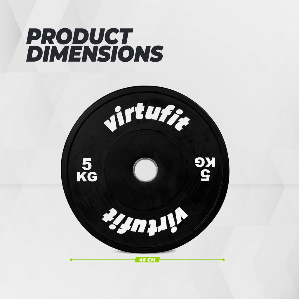 VirtuFit Bumper Plate - Olympische Halterschijf van Rubber - 50 mm - 5 kg