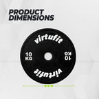 VirtuFit Bumper Plate - Disque d'haltère olympique en caoutchouc - 50 mm - 10 kg