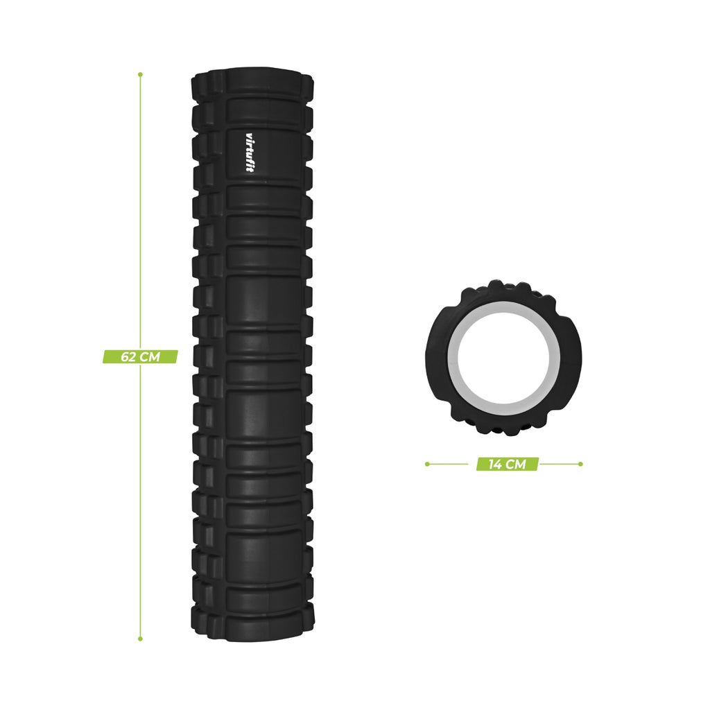 VirtuFit Grid Foam Roller - Rouleau de massage - 62 cm - Noir - Deuxième chance