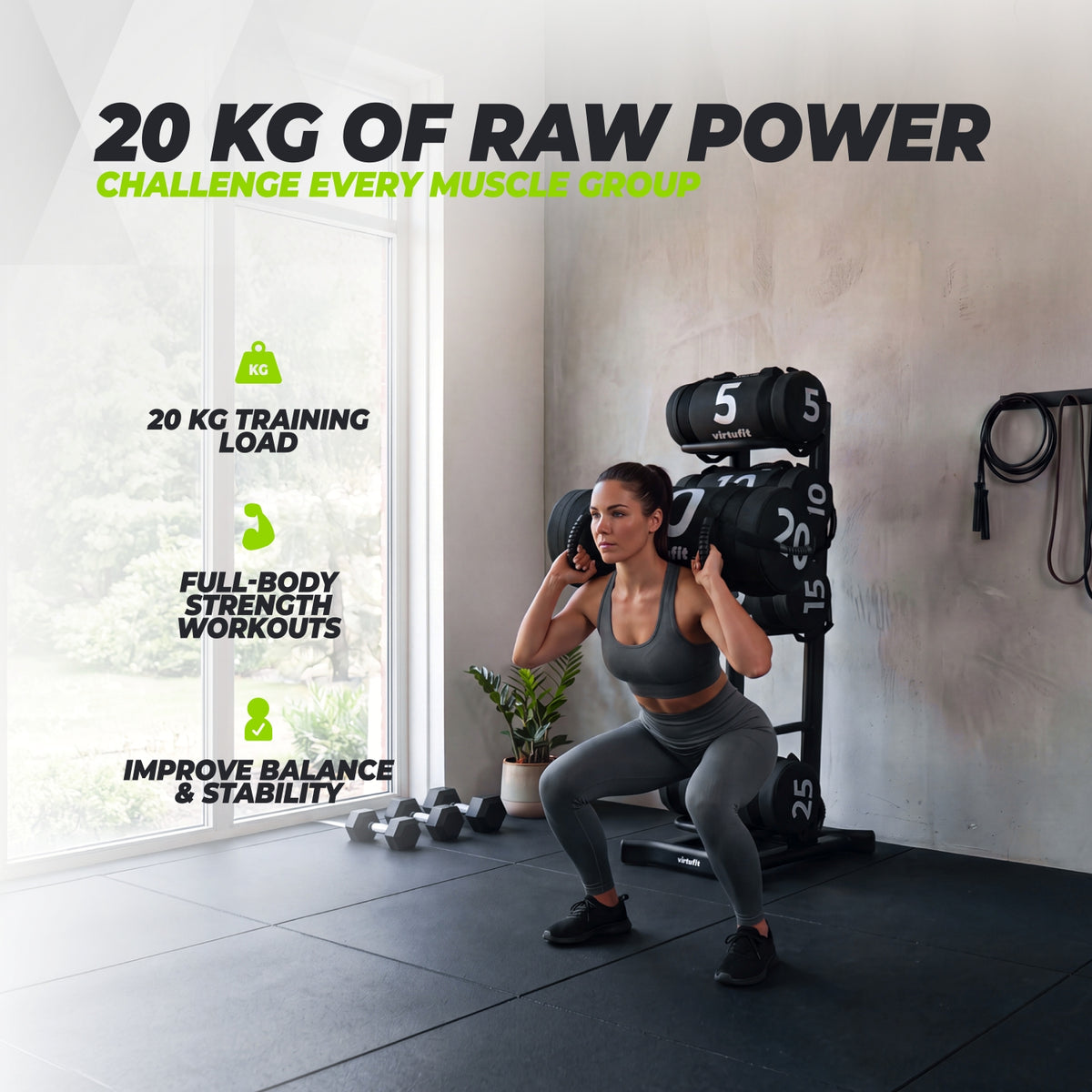 VirtuFit Power Bag - Sac de fitness - 20 kg - Opportunité