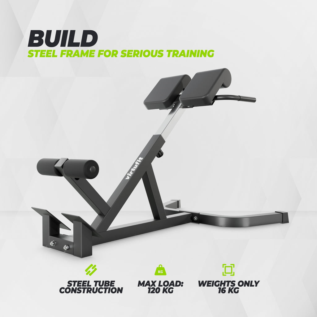 VirtuFit Hyperextension Pro - Chaise Romaine - Entraîneur de Dos - Opportunité de Seconde Main