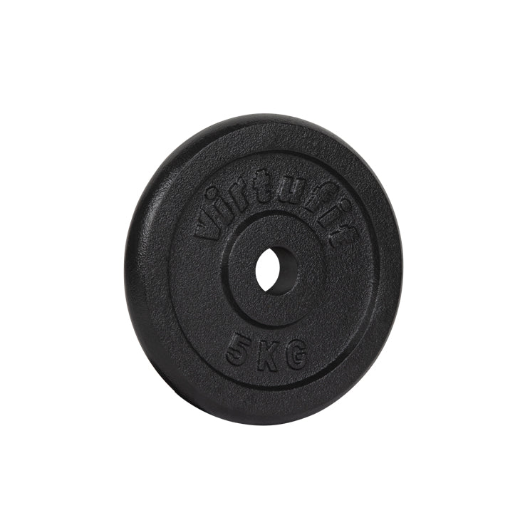 Disque de musculation en fonte VirtuFit - Poids pour haltère - 30 mm - 5 kg - Noir - Seconde chance