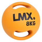 Lifemaxx LMX Medicijn bal - Double Handle Medicine Ball - 8 kg - Oranje