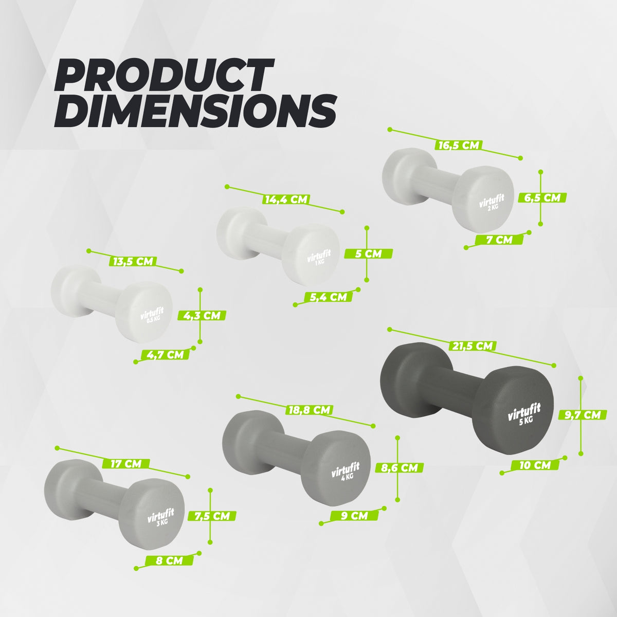 VirtuFit Vinyl Dumbbell 2 x 0.5 kg