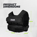 VirtuFit Gilet de Musculation Pro Ajustable - 10 kg - Noir