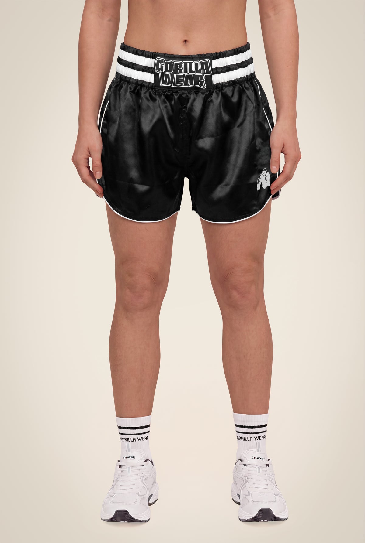 Gorilla Wear Tacoma Fighting Shorts - Noir/Blanc