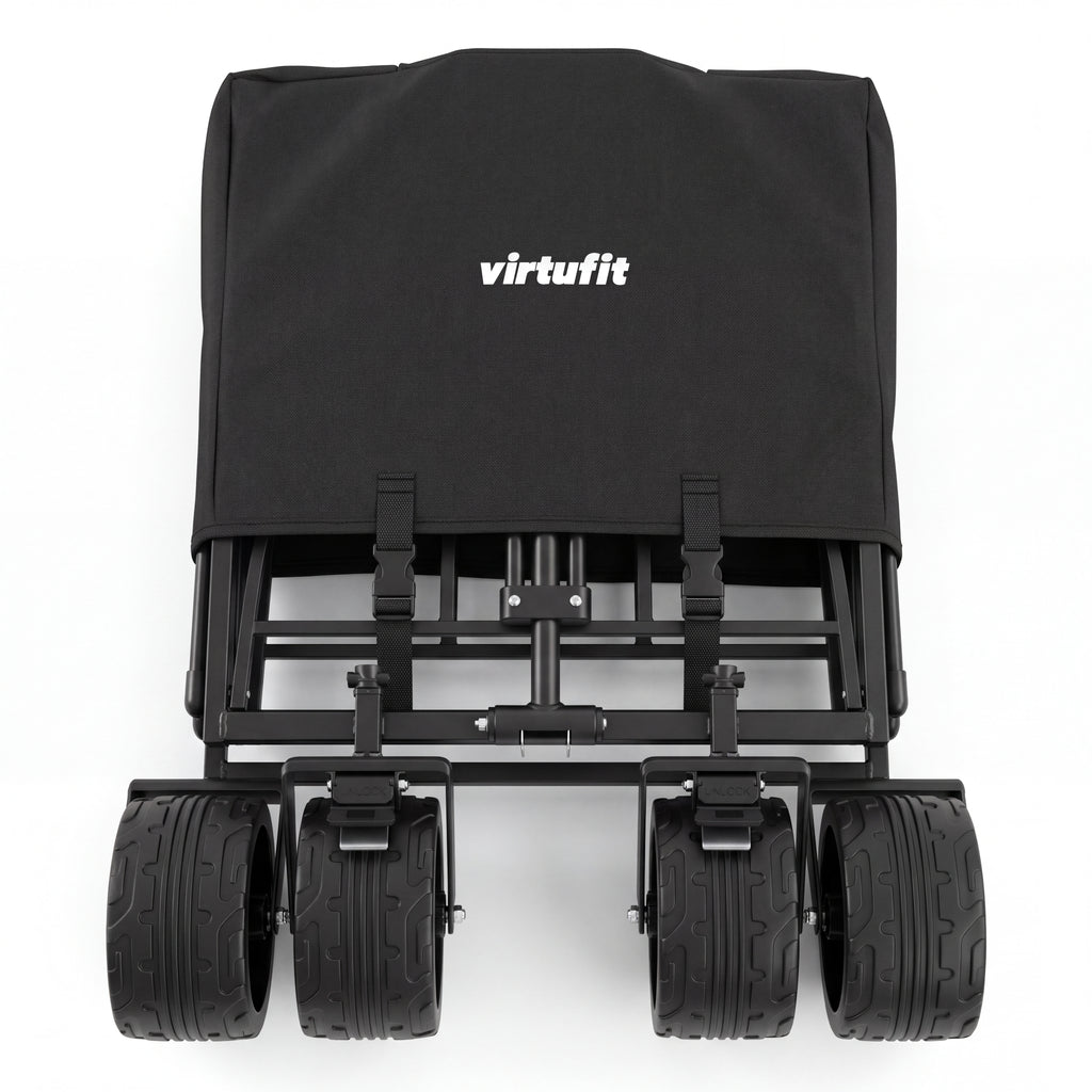 VirtuFit FW100 Opvouwbare Bolderkar - 150 kg Draagvermogen - Incl. Afdekhoes - Zwart