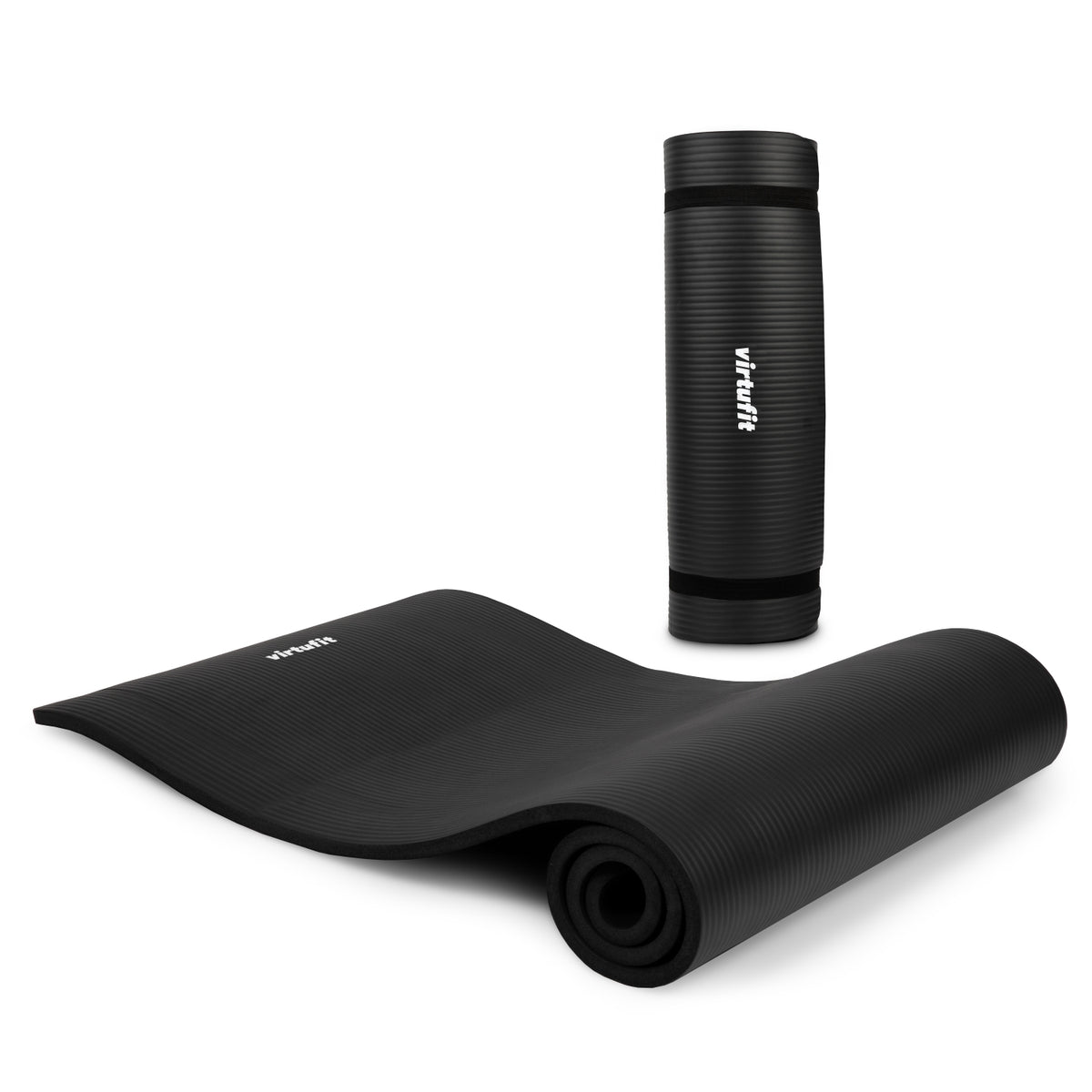 VirtuFit NBR Fitness Mat - 180 x 60 x 1,5 cm - Tapis de yoga avec cordon de transport